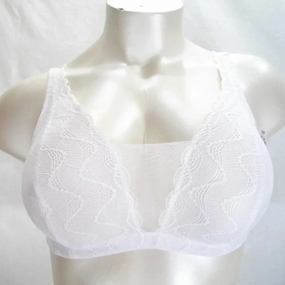 XL X-LARGE Paramour 145046 Bette Galloon Lace Bralette White NWT - Picture 1 of 9
